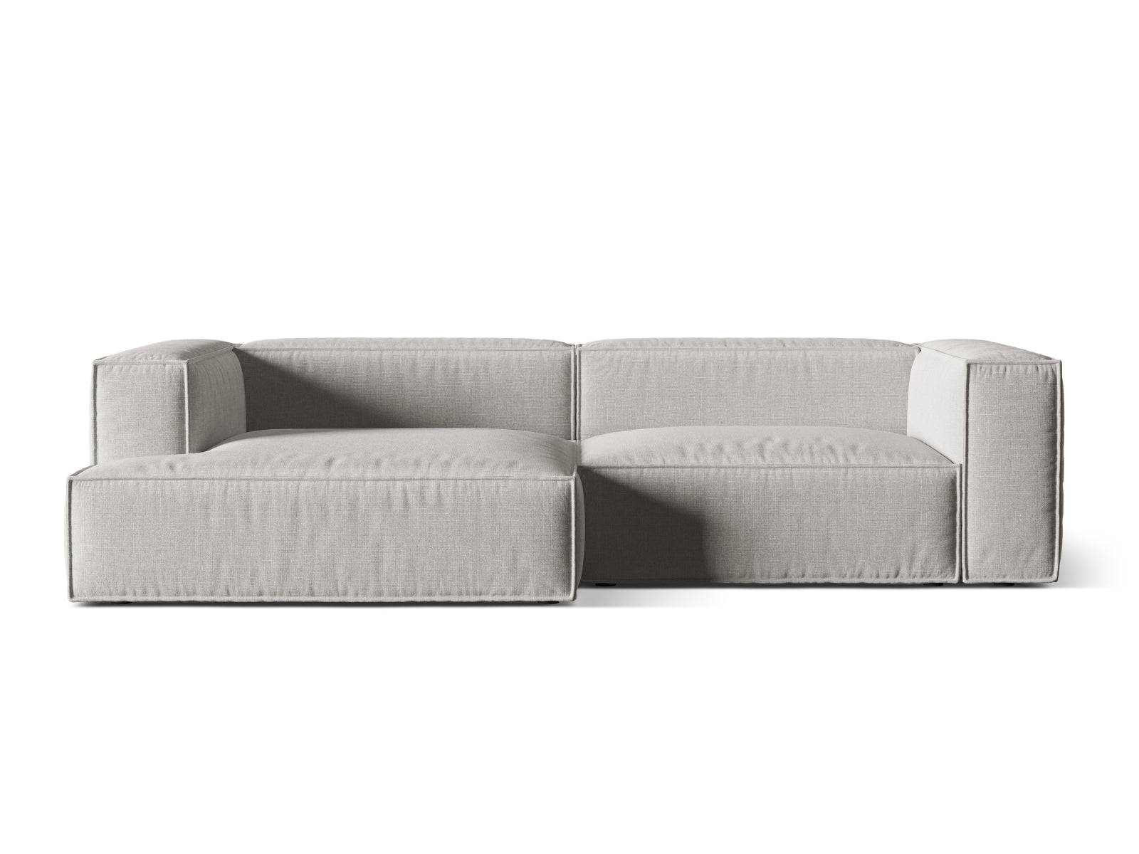 4-Sitzer Ecksofa links modular Nuria in Light Grey-Liberty präsentiert im Onlineshop von KAQTU Design AG. Ecksofa links ist von Micadoni