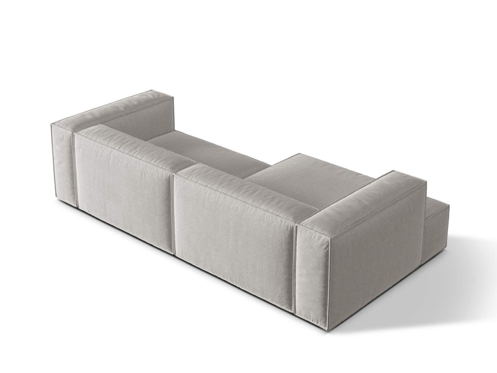 Elegantes 4-Sitzer Ecksofa links Nuria in modernem Design, perfekt für gemütliche Stunden im Wohnzimmer, von Micadoni.