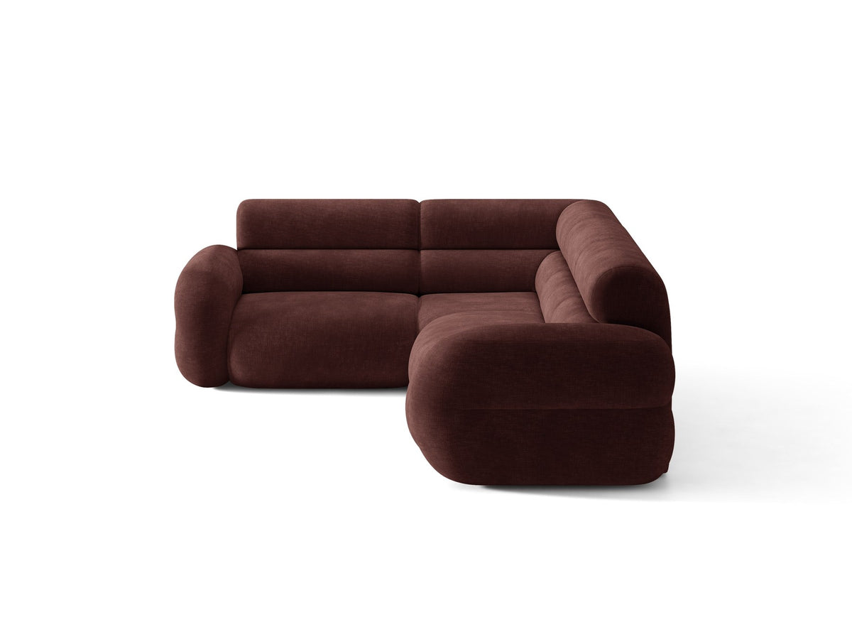 Micadoni Neo Linkes Ecksofa in Dunklem Olivgrün, L-Sofa links mit tiefer Sitzfläche, hoher Rückenlehne und schwarzen Kunststoffbeinen.