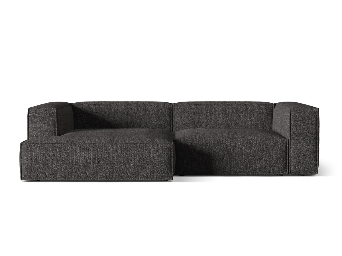 Nuria Boucle Modular Ecksofa links 4 Sitzer in Anthracite-Monet präsentiert im Onlineshop von KAQTU Design AG. L-Sofa links ist von Micadoni
