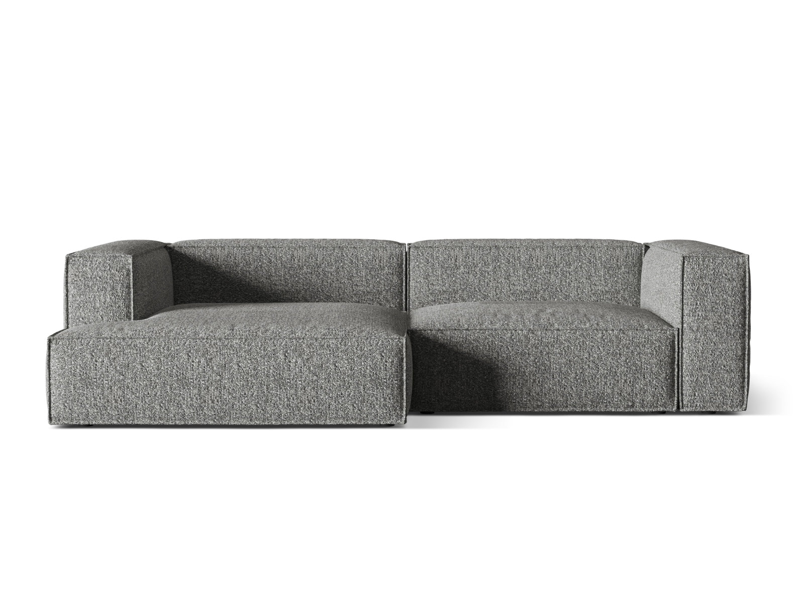 Nuria Boucle Modular Ecksofa links 4 Sitzer in Graphite-Monet präsentiert im Onlineshop von KAQTU Design AG. L-Sofa links ist von Micadoni