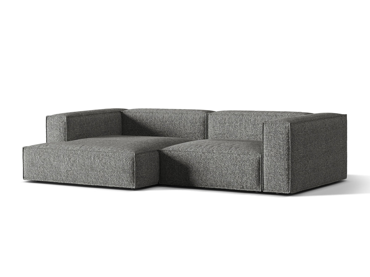 Nuria Boucle Modular Ecksofa links 4 Sitzer in Graphite-Monet präsentiert im Onlineshop von KAQTU Design AG. L-Sofa links ist von Micadoni