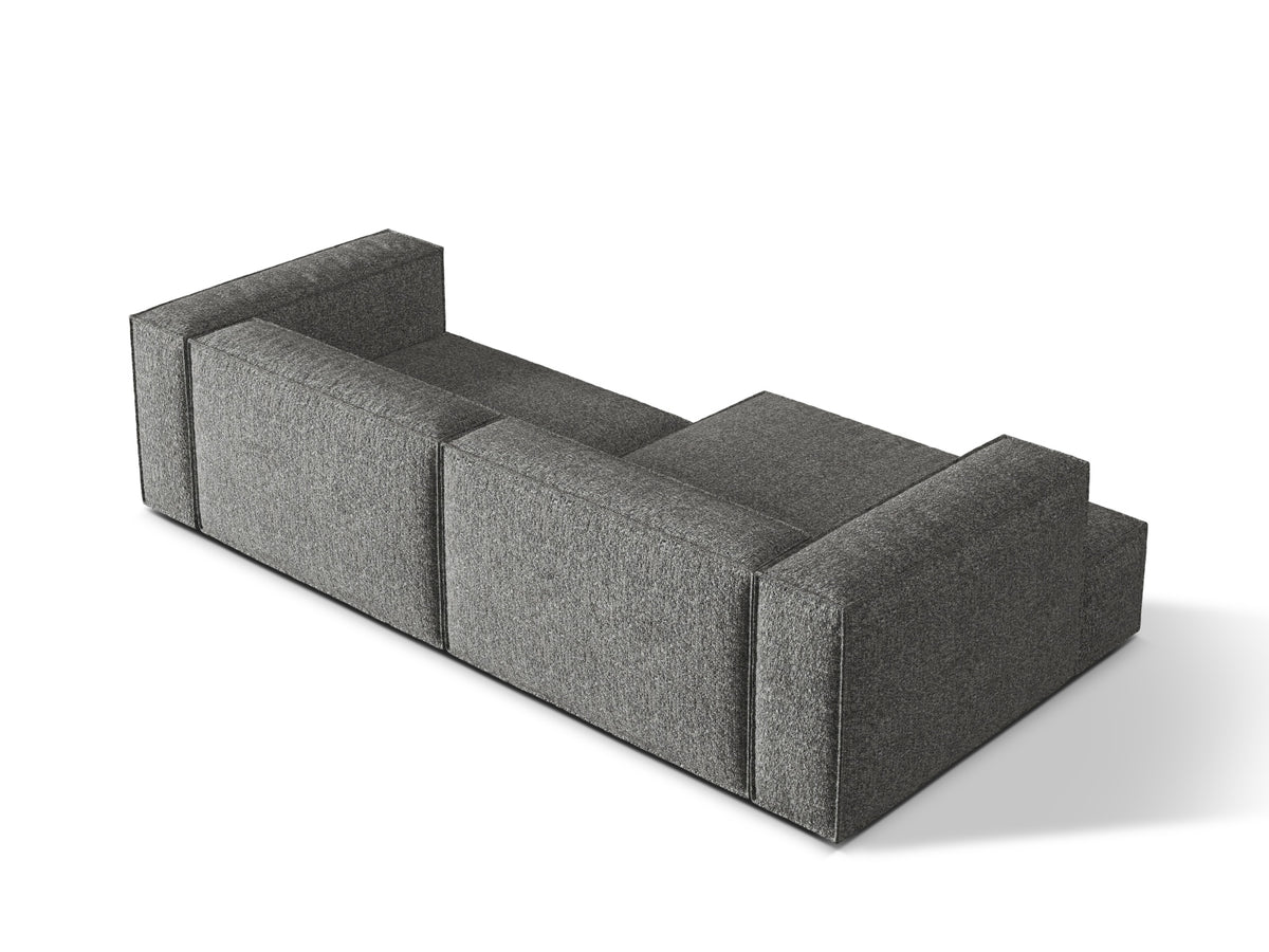Nuria Boucle Modular Ecksofa links 4 Sitzer in Graphite-Monet präsentiert im Onlineshop von KAQTU Design AG. L-Sofa links ist von Micadoni