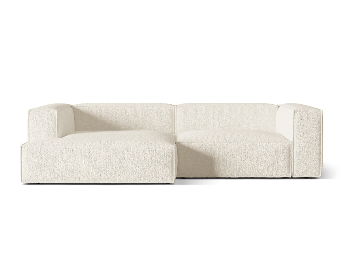 Nuria Boucle Modular Ecksofa links 4 Sitzer in Ivory-Monet präsentiert im Onlineshop von KAQTU Design AG. L-Sofa links ist von Micadoni