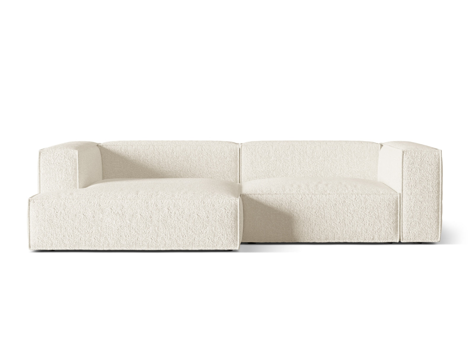 Nuria Boucle Modular Ecksofa links 4 Sitzer in Ivory-Monet präsentiert im Onlineshop von KAQTU Design AG. L-Sofa links ist von Micadoni