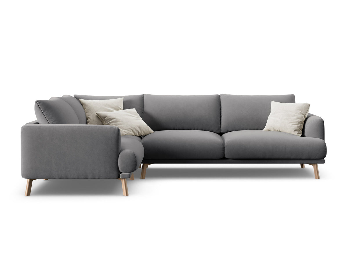 4-Sitzer Ecksofa links Naomi in Grey-Salvador präsentiert im Onlineshop von KAQTU Design AG. Ecksofa links ist von Micadoni