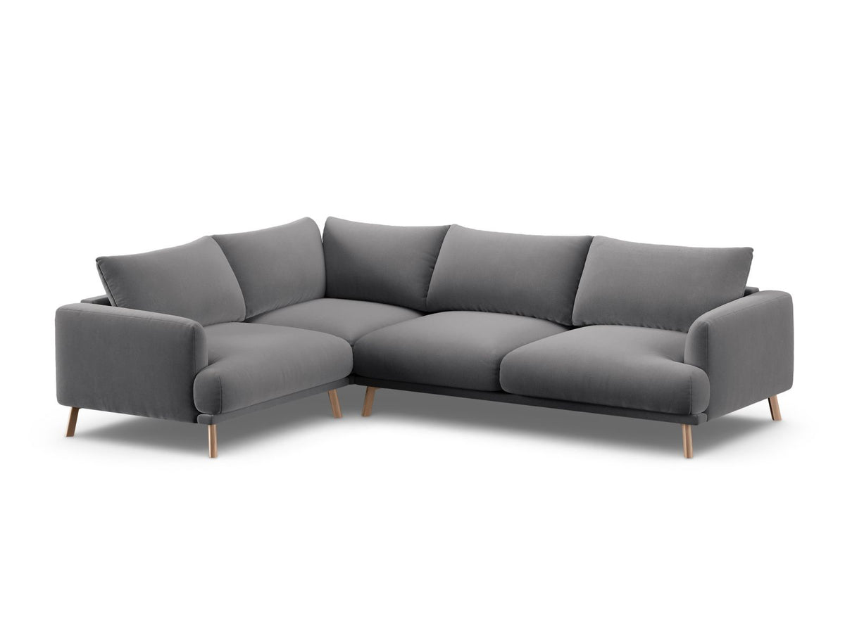 4-Sitzer Ecksofa links Naomi in Grey-Salvador präsentiert im Onlineshop von KAQTU Design AG. Ecksofa links ist von Micadoni