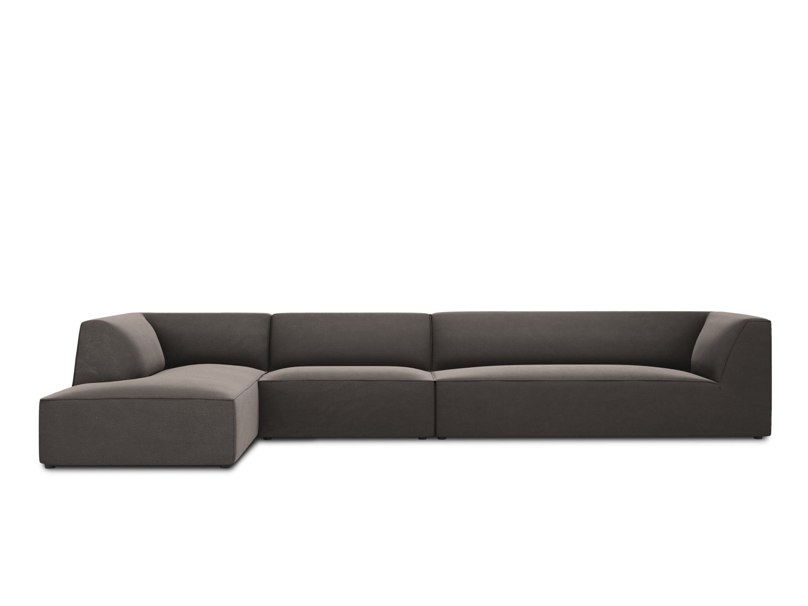 Ruby Velour modulares Ecksofa links 5 Sitzer in Dark Grey präsentiert im Onlineshop von KAQTU Design AG. Ecksofa links ist von Micadoni