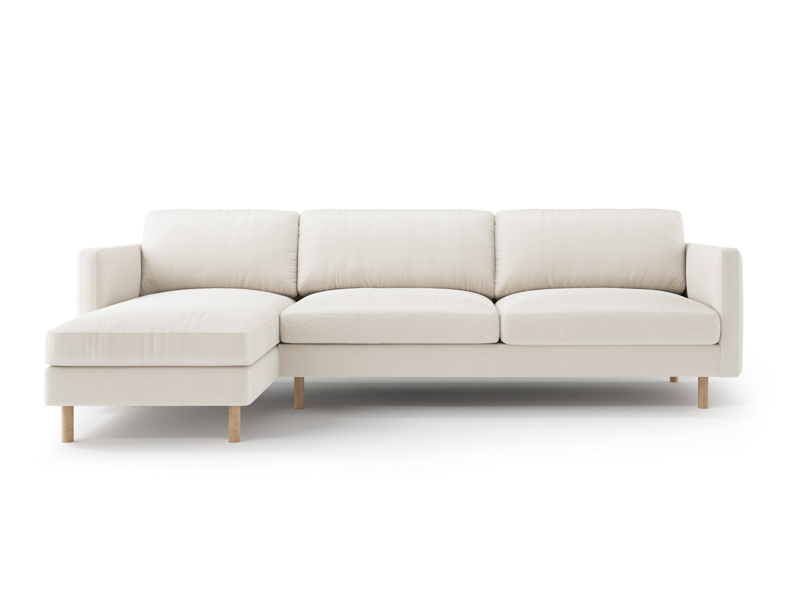 Entdecken Sie das Eden Velour links Ecksofa 4-Sitzer von Micadoni: Hochwertiges Velours, modernes Design und optimaler Komfort für Ihr Zuhause.