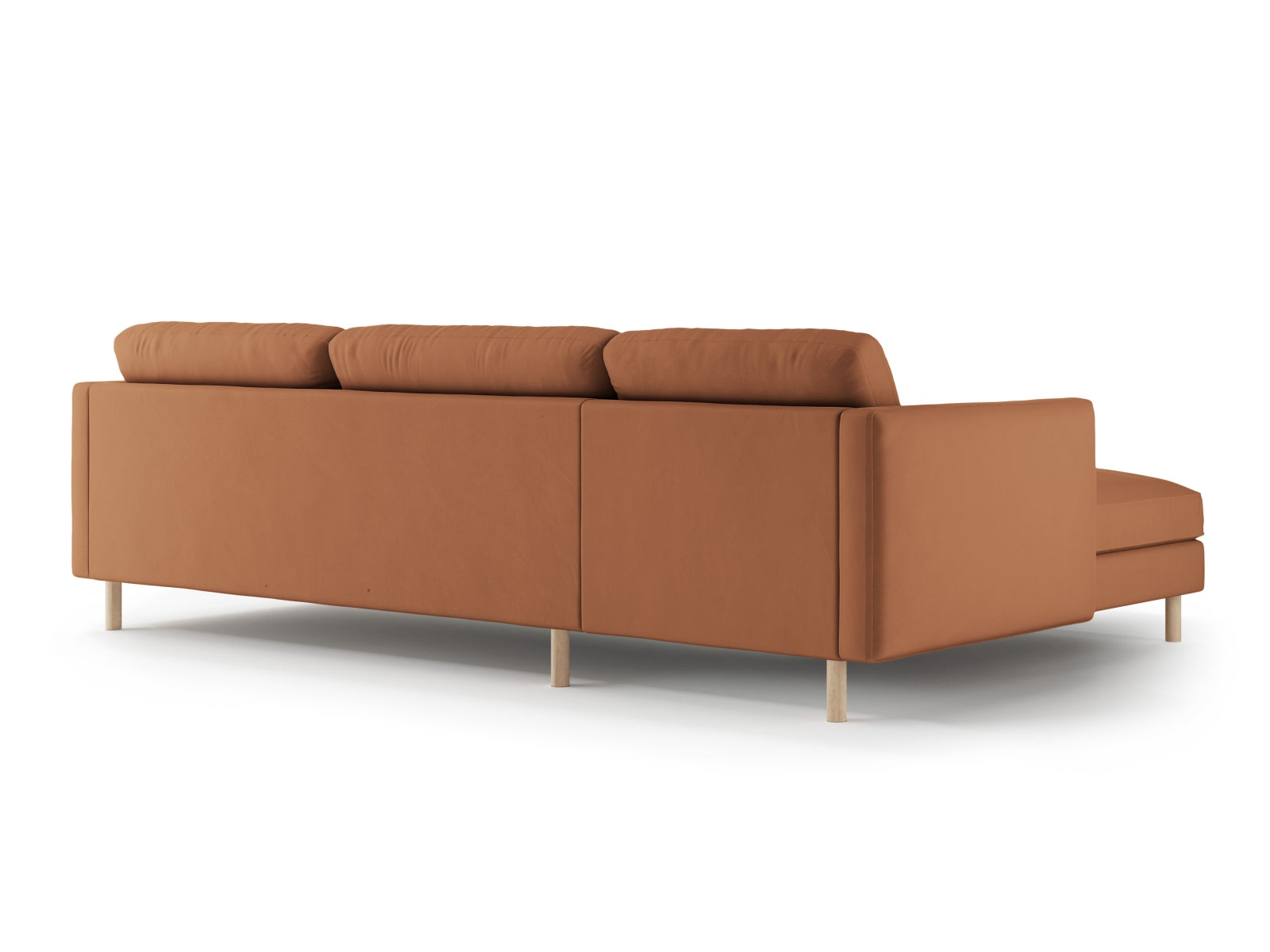 Gemütliches Eden Velour Ecksofa für 4 Personen, linksseitig, in hochwertigem Material und modernem Stil, perfekt für Ihr Zuhause.