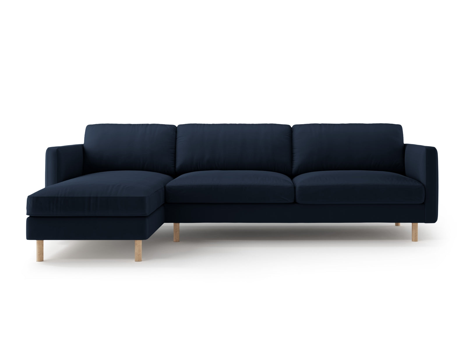 Eden Velour links Ecksofa 4 Sitzer in Dark Blue-Paris präsentiert im Onlineshop von KAQTU Design AG. Ecksofa links ist von Micadoni