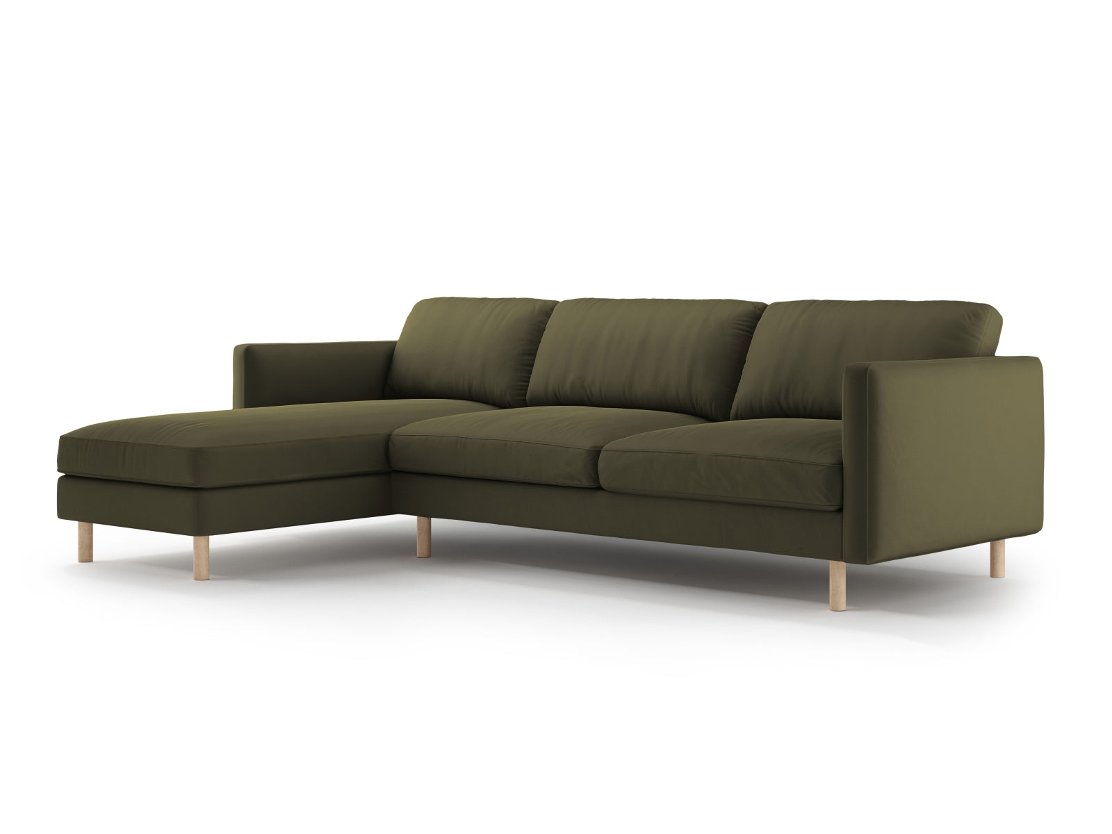 Entdecken Sie das Eden Velour links Ecksofa 4-Sitzer von Micadoni: Hochwertiges Velours, modernes Design und optimaler Komfort für Ihr Zuhause.