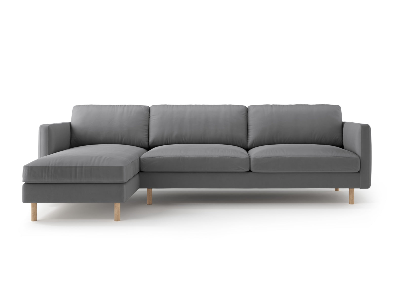 Eden Velour links Ecksofa 4 Sitzer in Grey-Paris präsentiert im Onlineshop von KAQTU Design AG. Ecksofa links ist von Micadoni