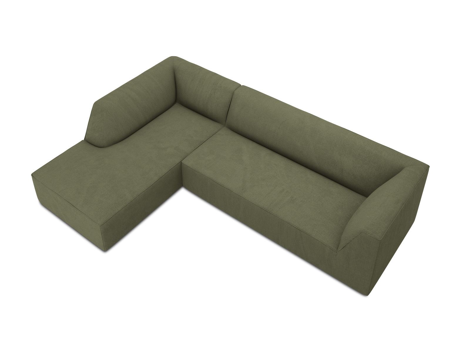 Modulares Ruby Ecksofa links, 4-Sitzer, ideal für moderne Wohnzimmer, vereint Funktionalität und ansprechendes Design von Micadoni.