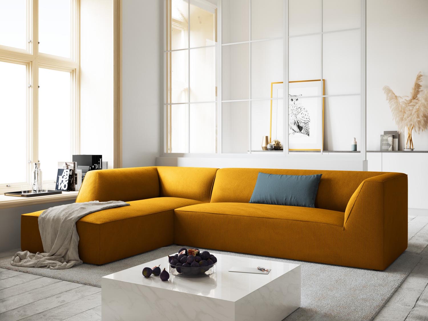 Elegantes Ruby Ecksofa in stilvollem Design, linksseitig, ideal für moderne Wohnräume, präsentiert von Micadoni.