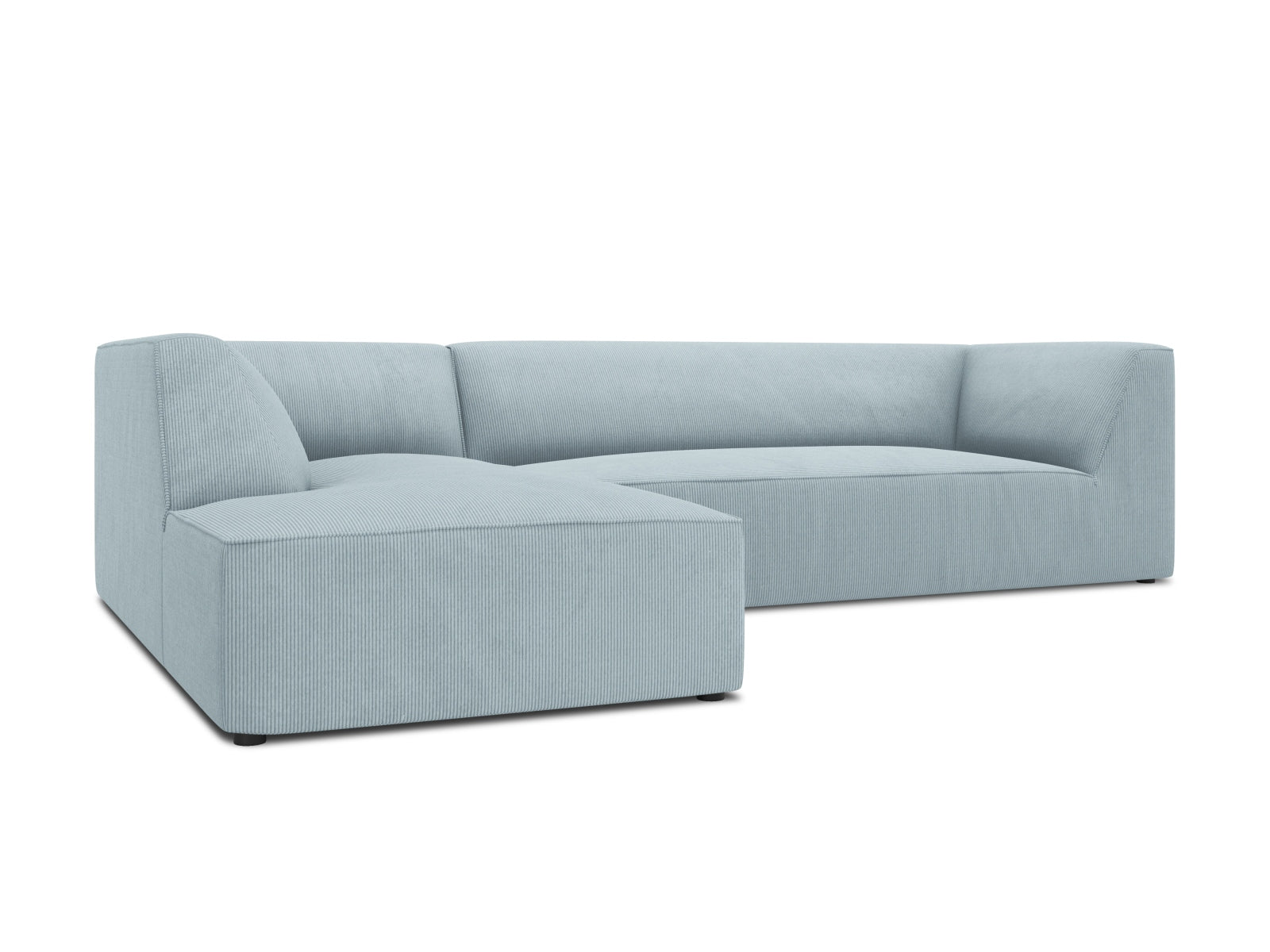 Erleben Sie das Ruby Ecksofa links 4 Sitzer von Micadoni – ein elegantes, modulares Sofa, das Ihr Wohnzimmer stilvoll bereichert und höchsten Komfort bietet.