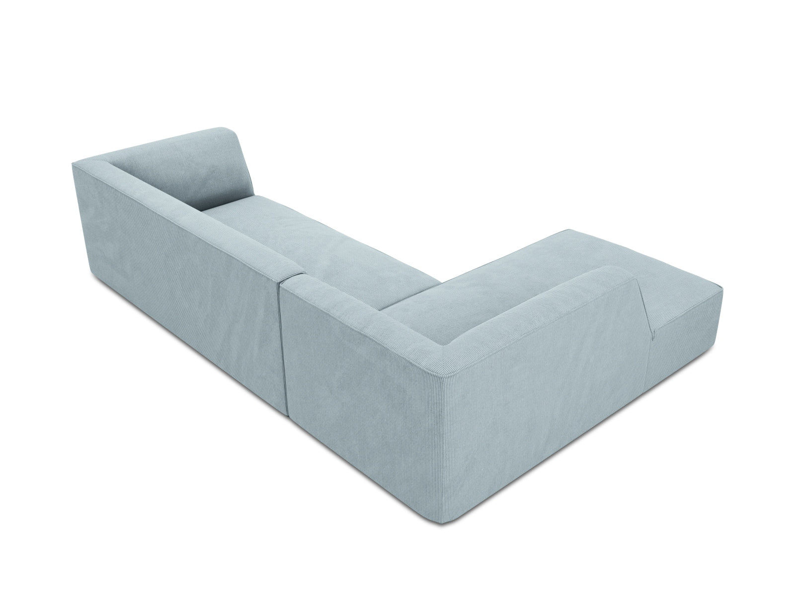 Elegantes, linksseitiges Ecksofa in tiefem Ruby-Rot, ideal für 4 Personen, vereint modernes Design mit hervorragendem Komfort.