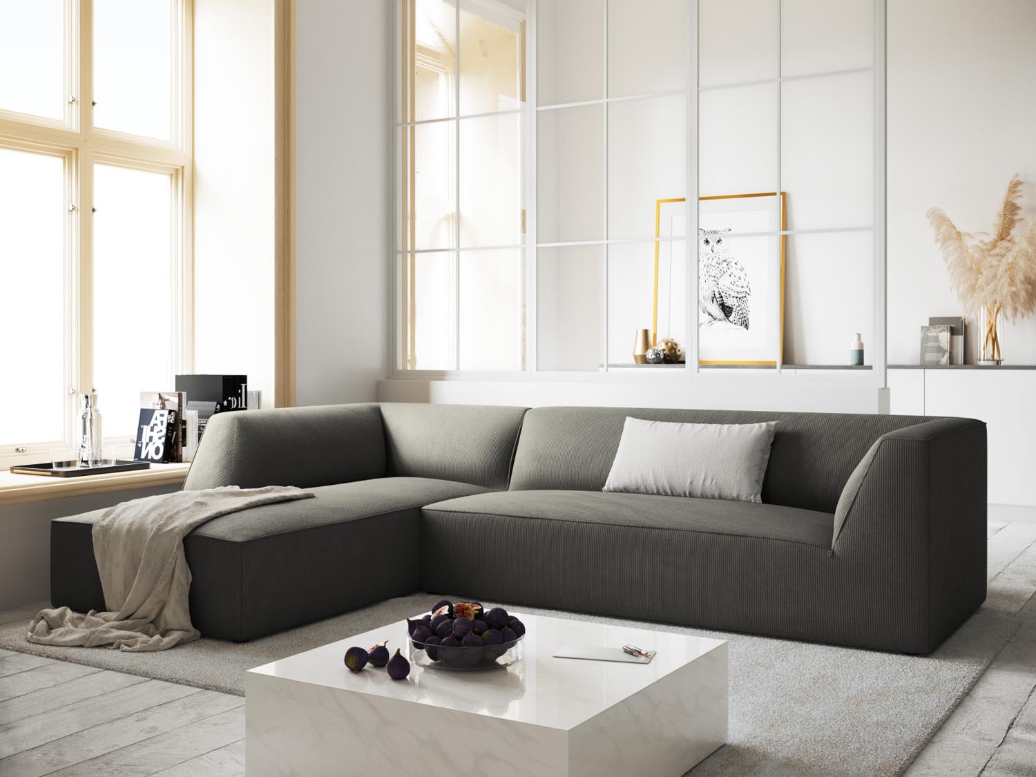 Entdecken Sie das stilvolle Ruby Ecksofa links 4 Sitzer von Micadoni – Komfort, Eleganz und Funktionalität für Ihr modernes Wohnzimmer.