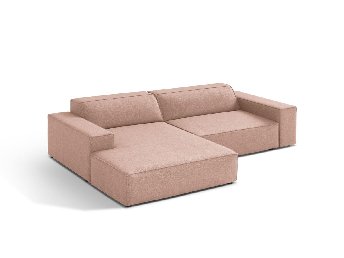Jodie Boucle modulares Ecksofa links 3 Sitzer in Powder Pink-Baloo präsentiert im Onlineshop von KAQTU Design AG. Ecksofa links ist von Micadoni
