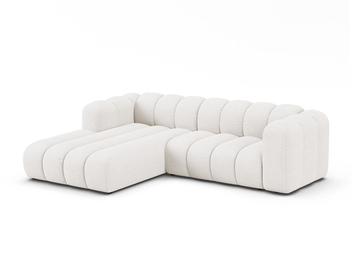 Lupine Boucle Modular Ecksofa links 4 Sitzer in White-Baloo präsentiert im Onlineshop von KAQTU Design AG. L-Sofa links ist von Micadoni