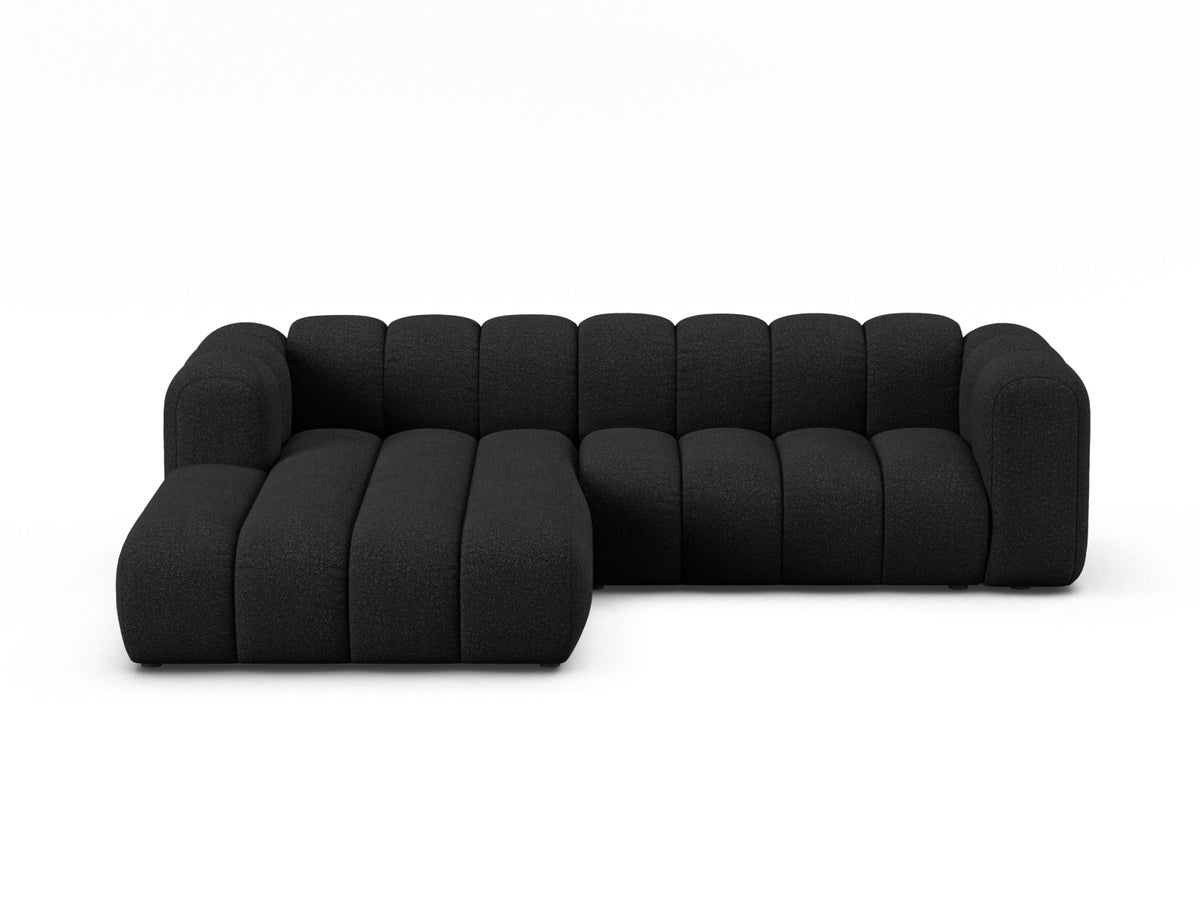 Lupine Boucle Modular Ecksofa links 4 Sitzer in Black-Baloo präsentiert im Onlineshop von KAQTU Design AG. L-Sofa links ist von Micadoni