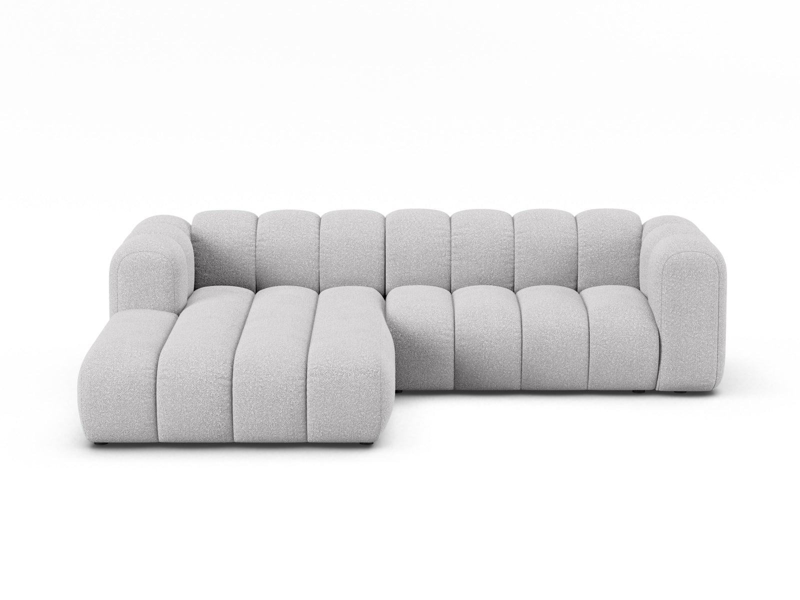 Lupine Boucle Modular Ecksofa links 4 Sitzer in Light Grey präsentiert im Onlineshop von KAQTU Design AG. Ecksofa links ist von Micadoni