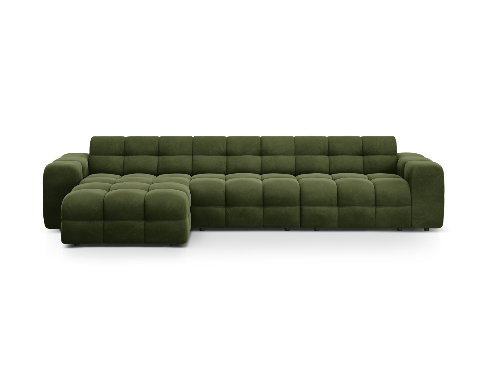 Kendal Velour links Ecksofa 5 Sitzer in Army Green-Magic Velvet präsentiert im Onlineshop von KAQTU Design AG. L-Sofa links ist von Micadoni