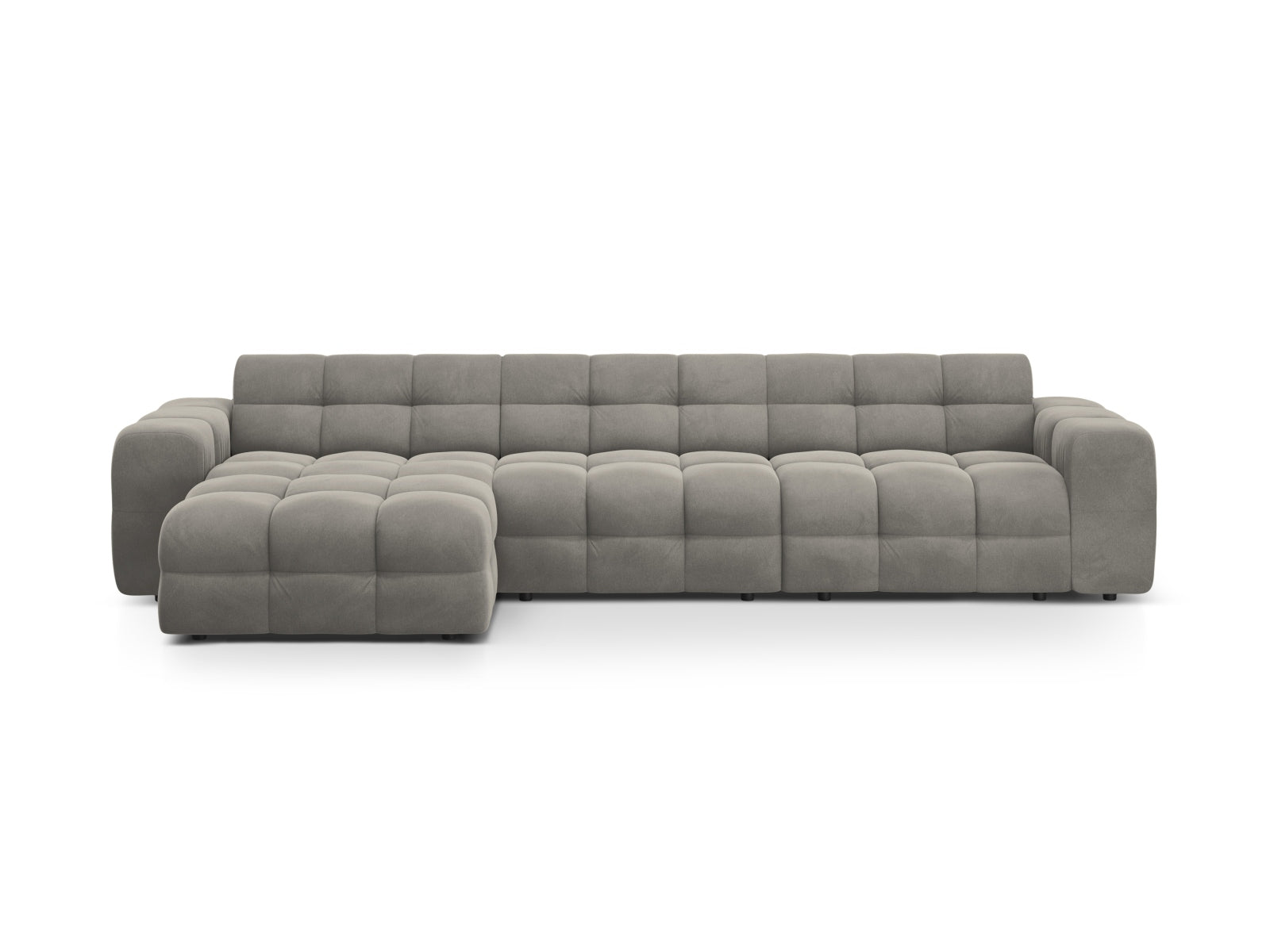 Kendal Velour links Ecksofa 5 Sitzer in Dark Grey präsentiert im Onlineshop von KAQTU Design AG. Ecksofa links ist von Micadoni