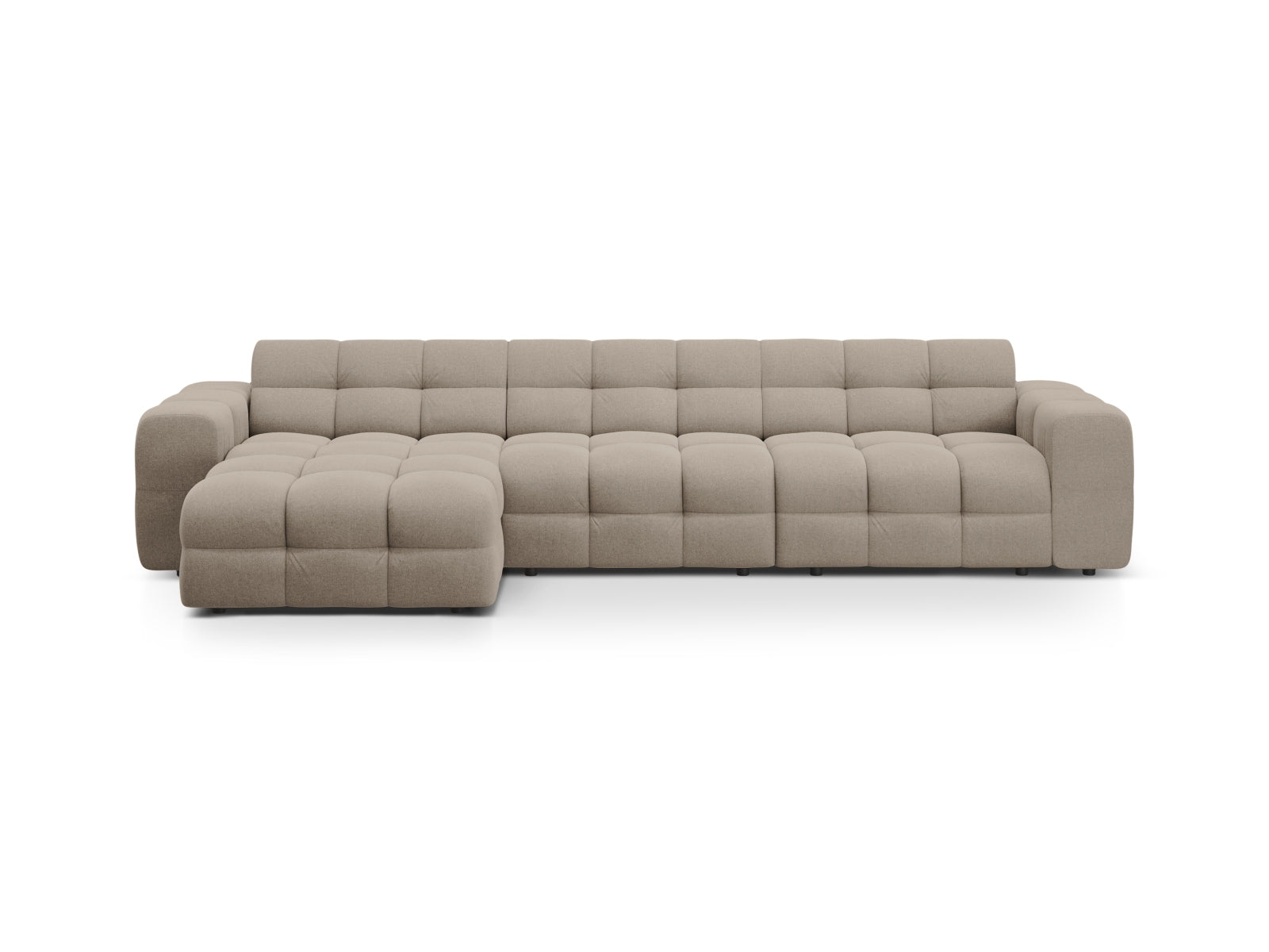 Kendal Ecksofa links 5 Sitzer in Dark Beige-Ottawa präsentiert im Onlineshop von KAQTU Design AG. L-Sofa links ist von Micadoni