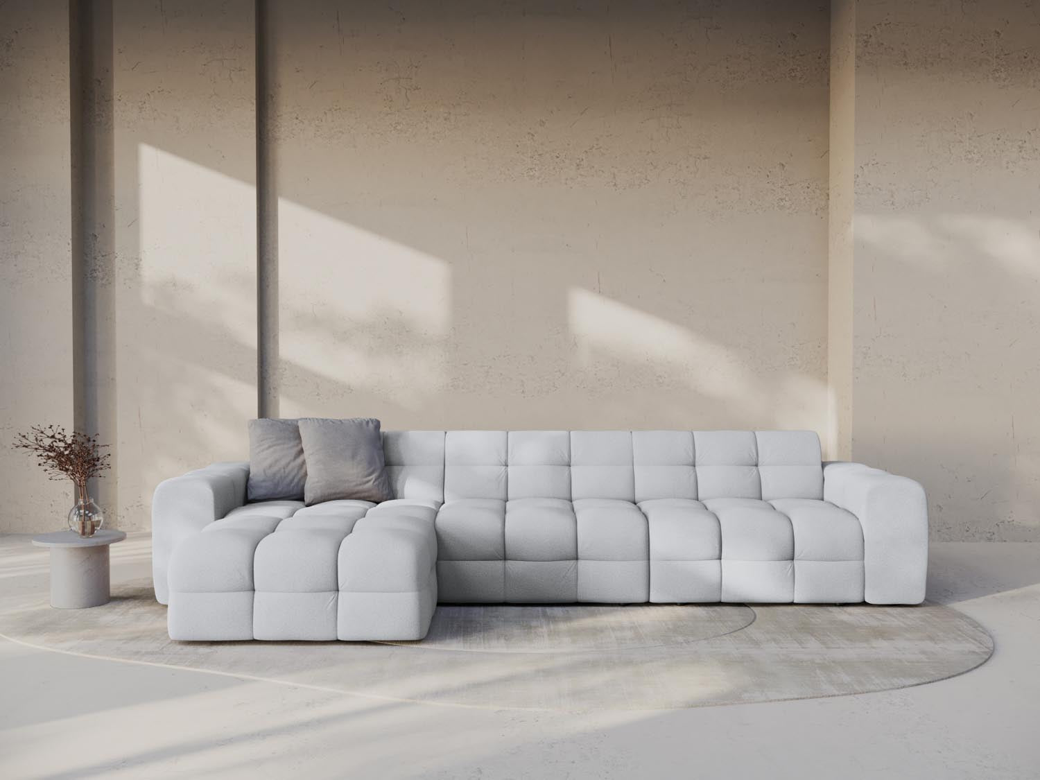 Erleben Sie das Kendal Ecksofa links von Micadoni – ein elegantes 5-Sitzer Sofa, ideal für entspannte Abende und modernes Wohndesign.