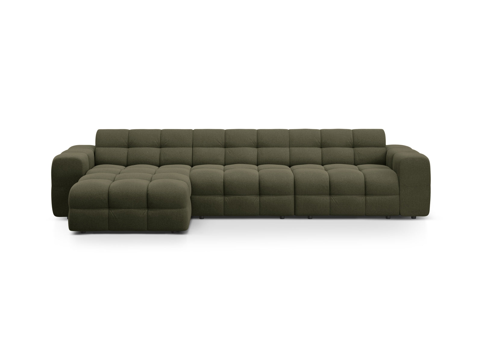 Kendal Ecksofa links 5 Sitzer in Amazon Green-Ottawa präsentiert im Onlineshop von KAQTU Design AG. L-Sofa links ist von Micadoni