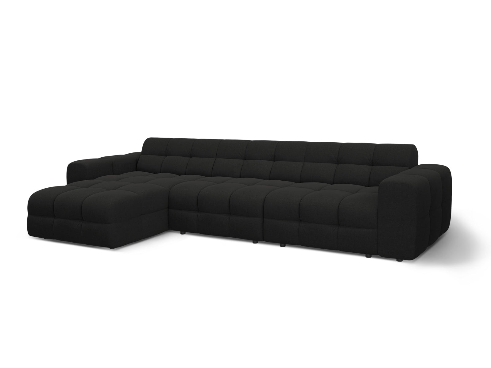 Erleben Sie das Kendal Ecksofa links von Micadoni – ein elegantes 5-Sitzer Sofa, ideal für entspannte Abende und modernes Wohndesign.