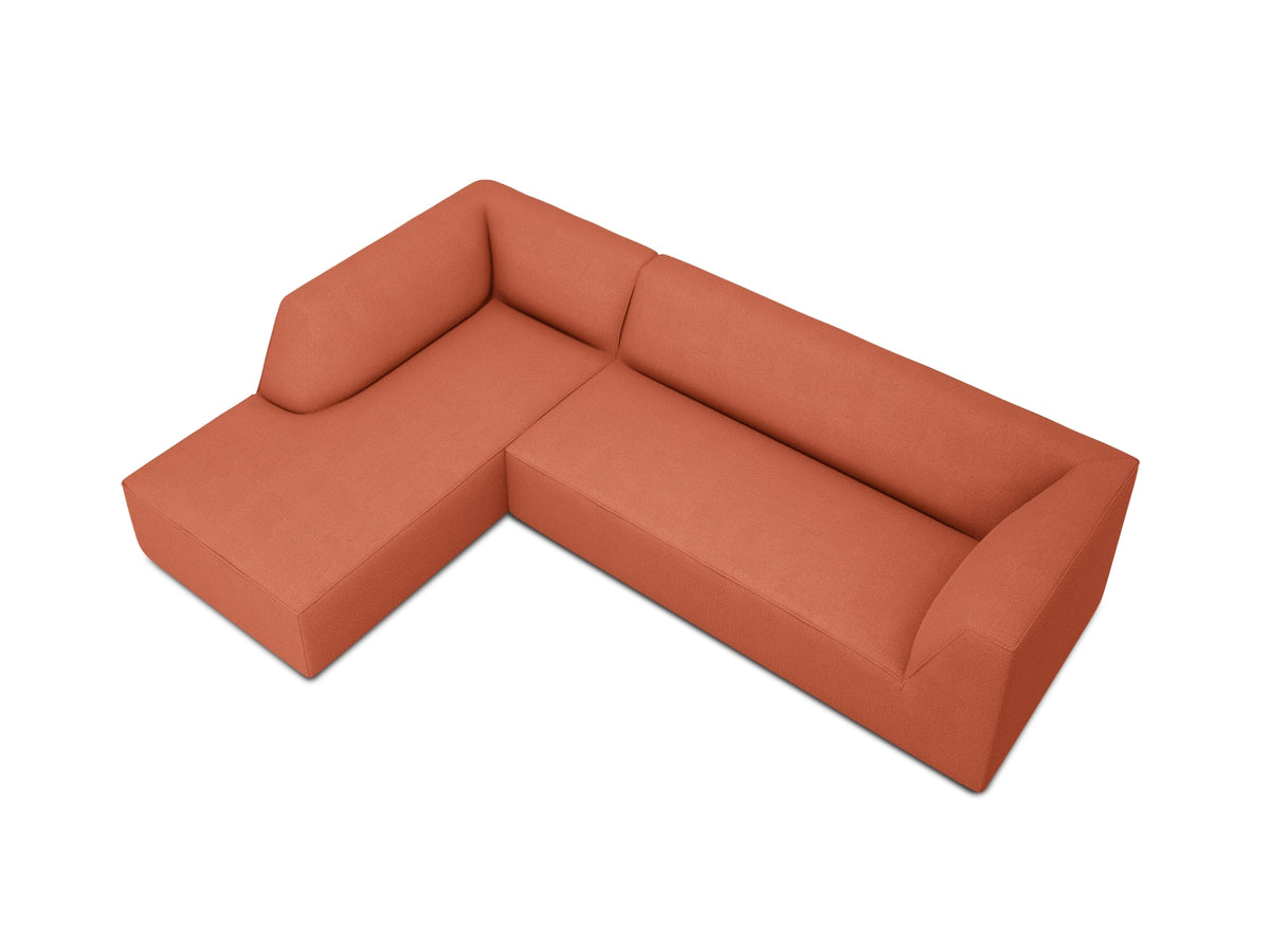 Ruby Modulares Ecksofa links 4 Sitzer in Coral-Ottawa präsentiert im Onlineshop von KAQTU Design AG. Ecksofa links ist von Micadoni