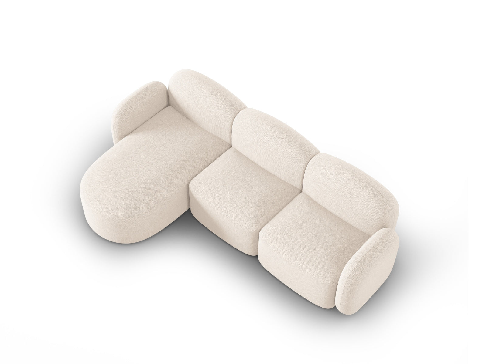 Erleben Sie das stilvolle Blair Ecksofa links von Micadoni. Dieses 4-Sitzer Sofa vereint luxuriösen Velours mit modernem Design für Ihr Zuhause.