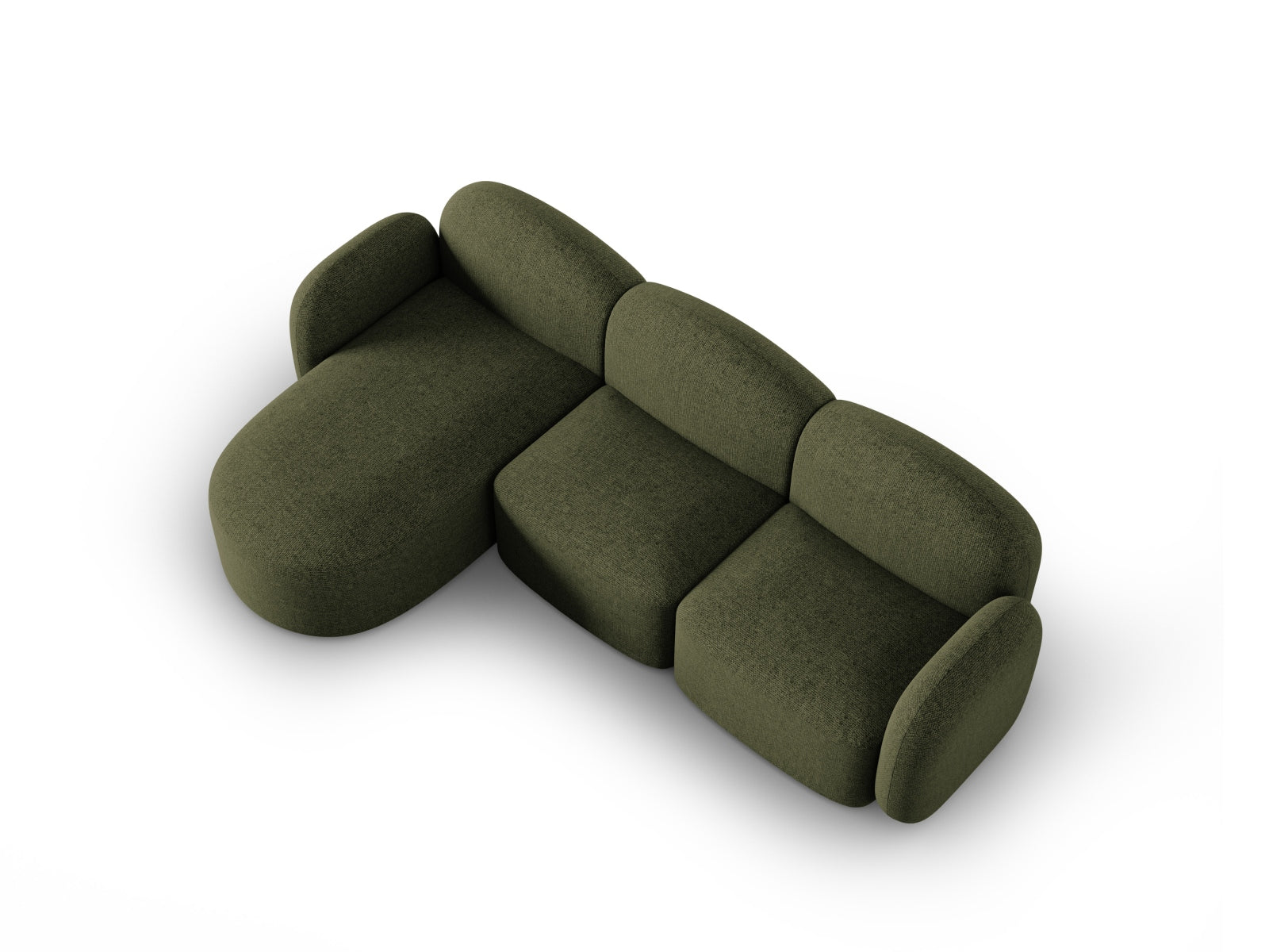 Erleben Sie das stilvolle Blair Ecksofa links von Micadoni. Dieses 4-Sitzer Sofa vereint luxuriösen Velours mit modernem Design für Ihr Zuhause.
