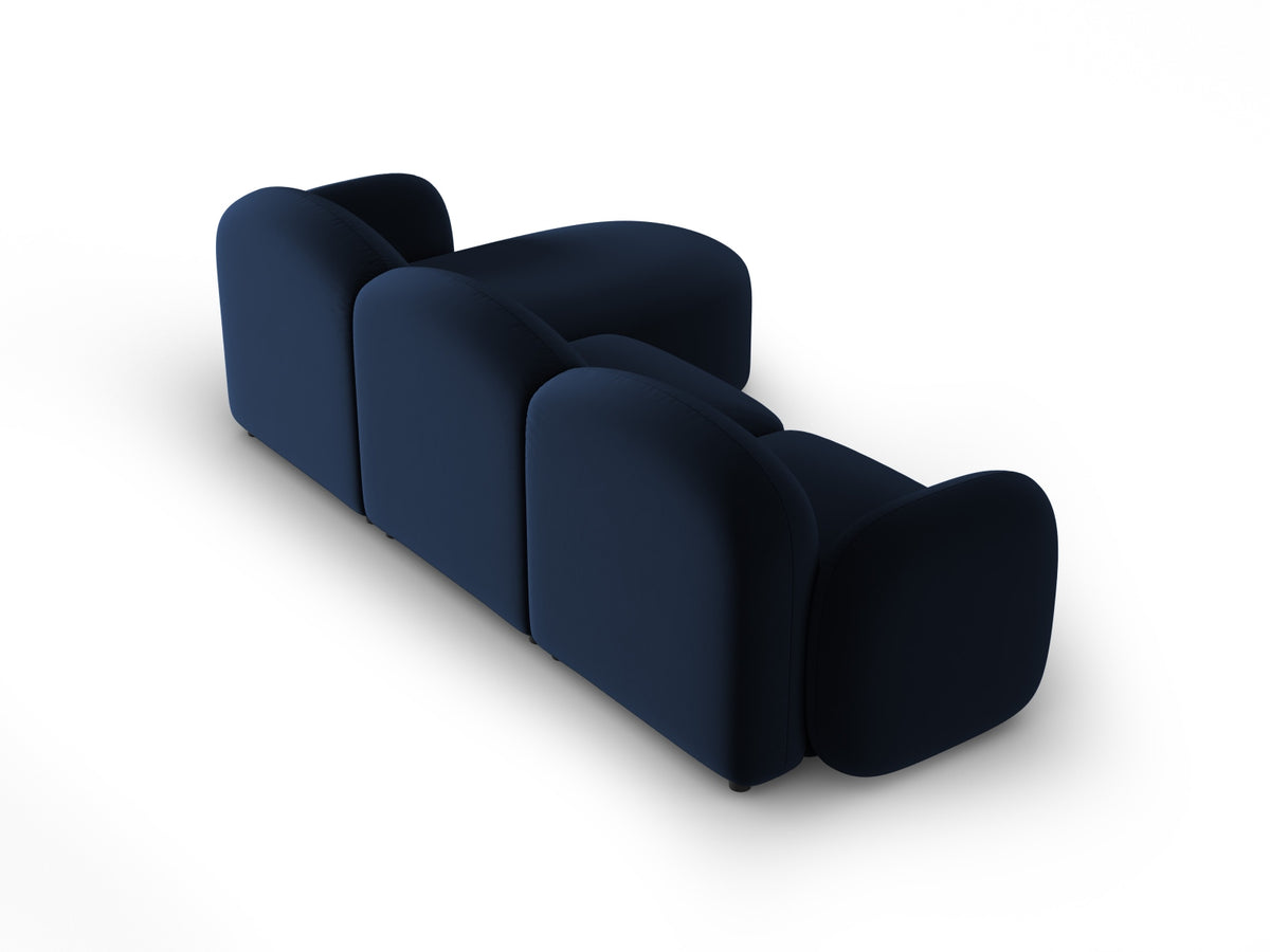 Blair Velour links Ecksofa 4 Sitzer in Royal Blue-Casino präsentiert im Onlineshop von KAQTU Design AG. L-Sofa links ist von Micadoni