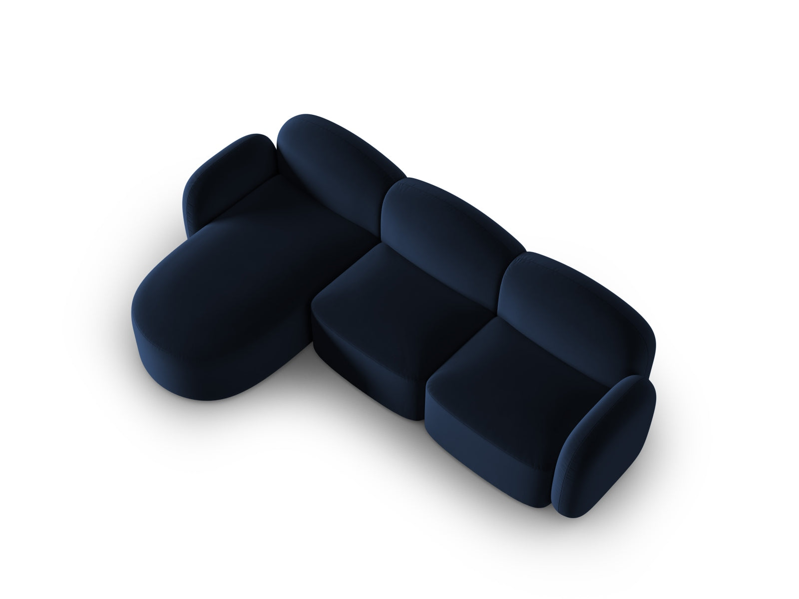 Erleben Sie das stilvolle Blair Velour links Ecksofa 4-Sitzer von Micadoni – ideal für modernes Wohnen und gemütliche Stunden mit Freunden.