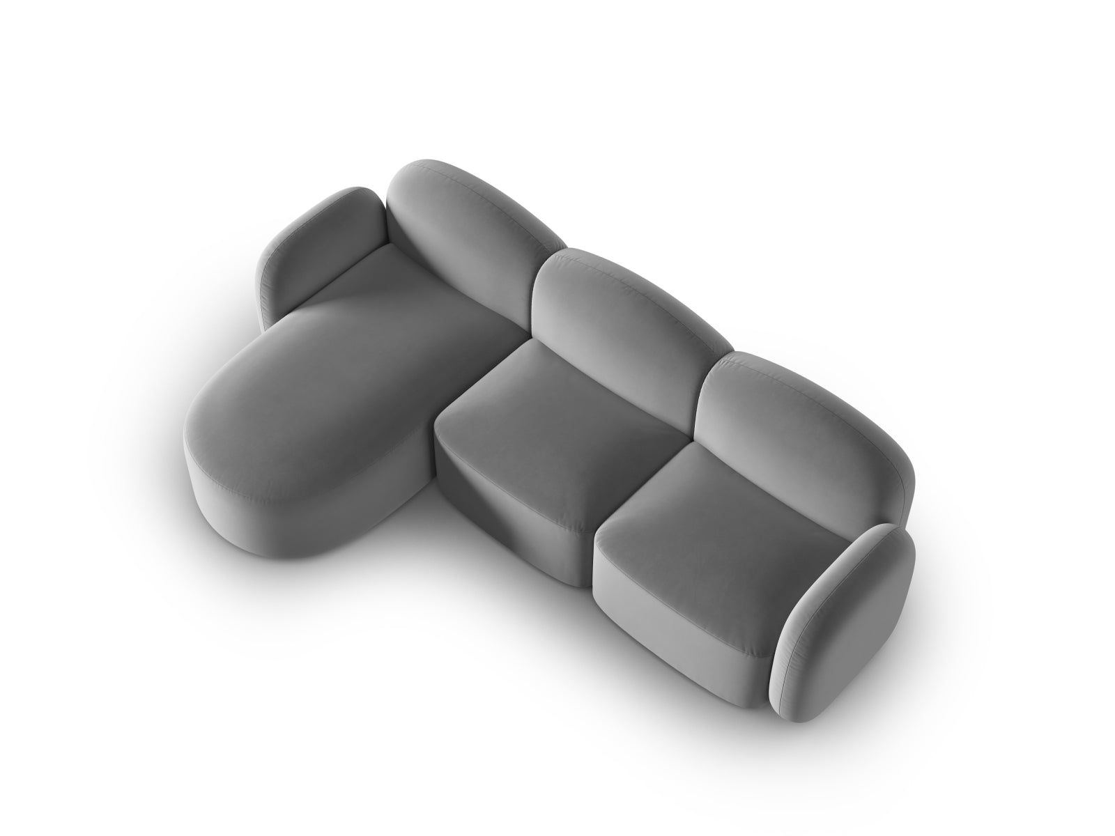 Entdecken Sie das elegante Blair Velour links Ecksofa 4-Sitzer von Micadoni – perfekt für stilvolle Wohnräume und entspannte Abende.