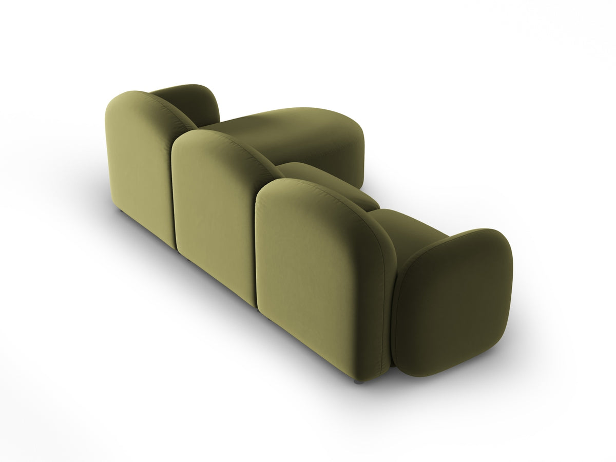 Blair Velour links Ecksofa 4 Sitzer in Light Green-Casino präsentiert im Onlineshop von KAQTU Design AG. L-Sofa links ist von Micadoni