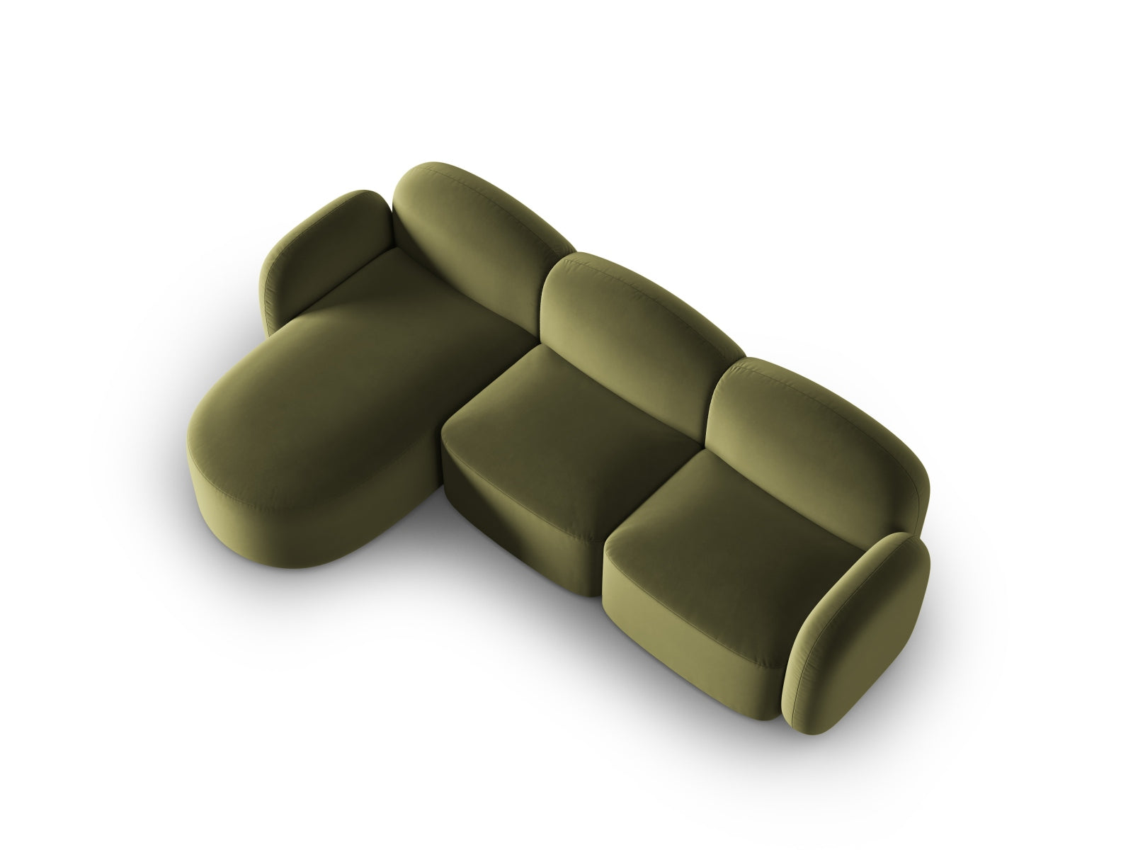 Entdecken Sie das elegante Blair Velour links Ecksofa 4-Sitzer von Micadoni – perfekt für stilvolle Wohnräume und entspannte Abende.