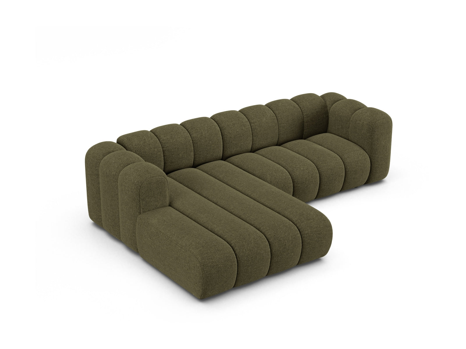 Lupine Modulares Ecksofa links 4 Sitzer in Green präsentiert im Onlineshop von KAQTU Design AG. Ecksofa links ist von Micadoni