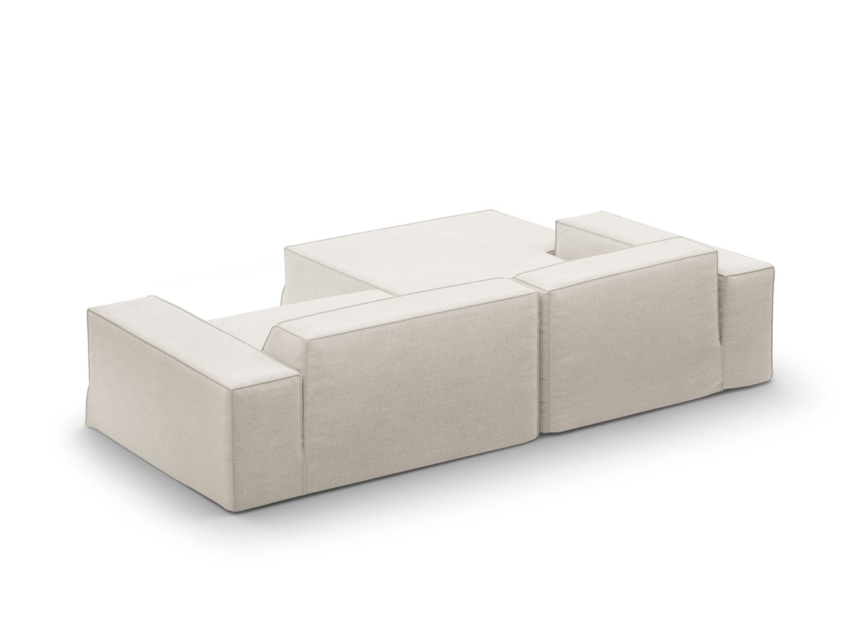 Jodie Modulares Ecksofa links 3 Sitzer mit abnehmbaren Bezug in Natural-LINS präsentiert im Onlineshop von KAQTU Design AG. L-Sofa links ist von Micadoni
