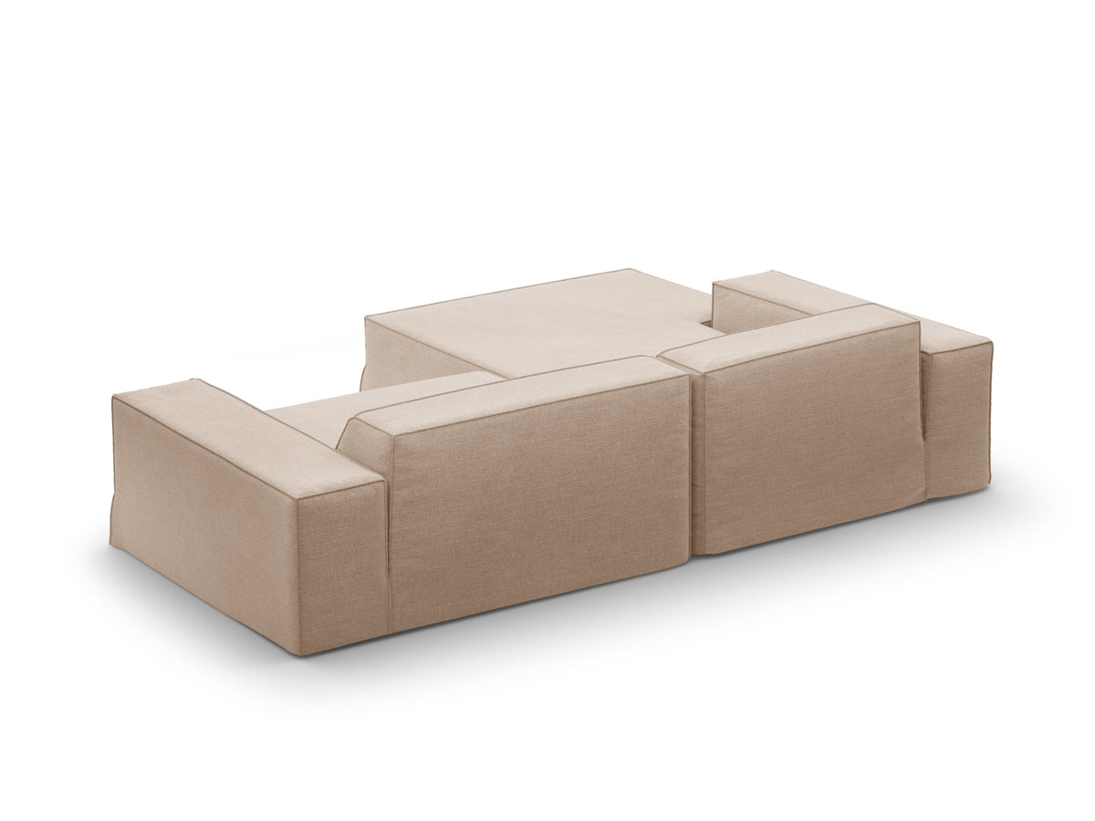 Jodie Modulares Ecksofa links 3 Sitzer mit abnehmbaren Bezug in Sand-LINS präsentiert im Onlineshop von KAQTU Design AG. L-Sofa links ist von Micadoni