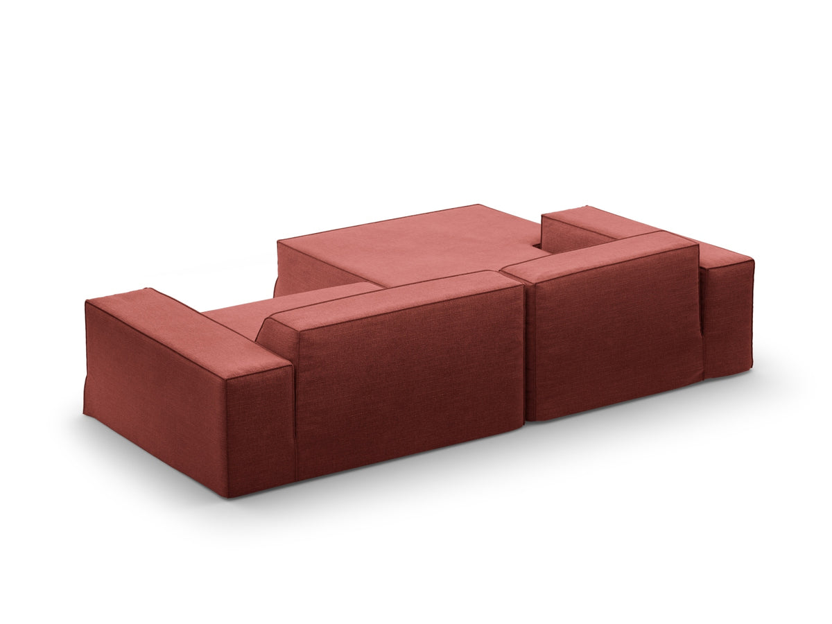 Jodie Modulares Ecksofa links 3 Sitzer mit abnehmbaren Bezug in Cherrywood-LINS präsentiert im Onlineshop von KAQTU Design AG. L-Sofa links ist von Micadoni