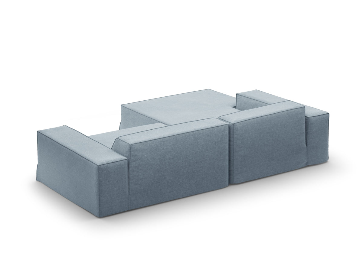 Jodie Modulares Ecksofa links 3 Sitzer mit abnehmbaren Bezug in Muted Blue-LINS präsentiert im Onlineshop von KAQTU Design AG. L-Sofa links ist von Micadoni