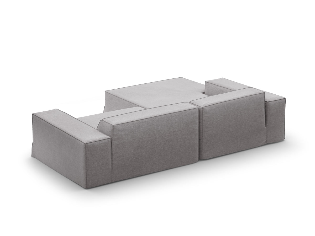 Jodie Modulares Ecksofa links 3 Sitzer mit abnehmbaren Bezug in Warm grey-LINS präsentiert im Onlineshop von KAQTU Design AG. L-Sofa links ist von Micadoni