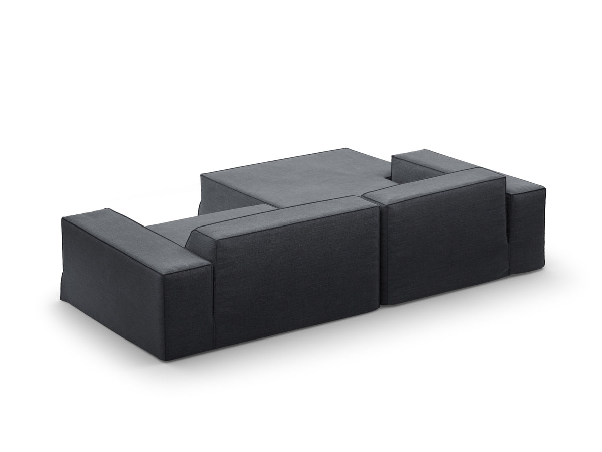 Jodie Modulares Ecksofa links 3 Sitzer mit abnehmbaren Bezug in Grey und Blue-LINS präsentiert im Onlineshop von KAQTU Design AG. L-Sofa links ist von Micadoni