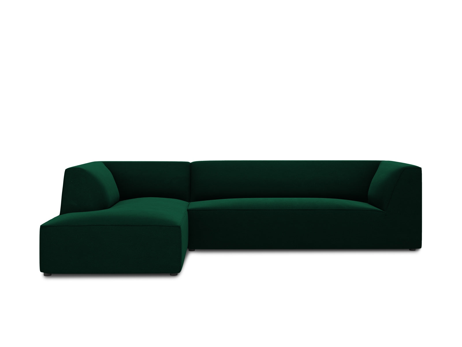 Ruby Velour modulares Ecksofa links 4 Sitzer in Bottle Green-Salvador präsentiert im Onlineshop von KAQTU Design AG. Ecksofa links ist von Micadoni
