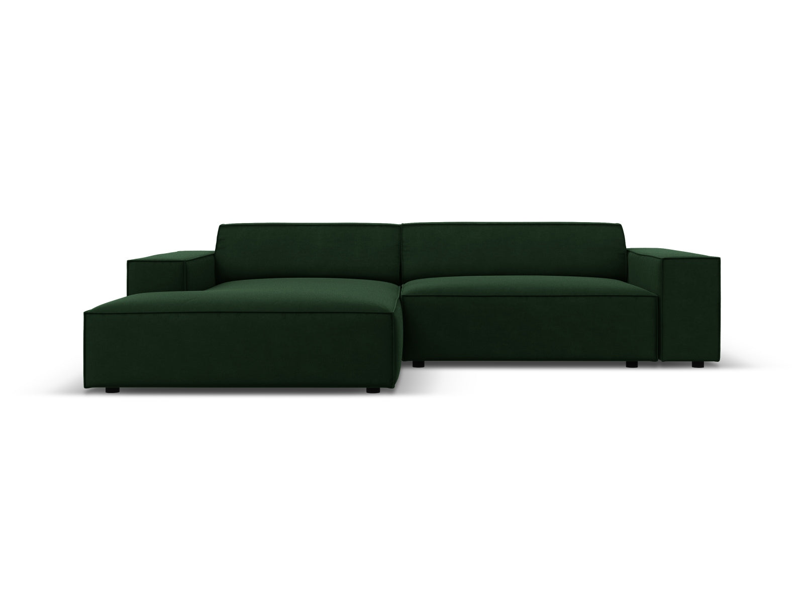 Jodie Velour modulares Ecksofa links 3 Sitzer in Bottle Green präsentiert im Onlineshop von KAQTU Design AG. Ecksofa links ist von Micadoni