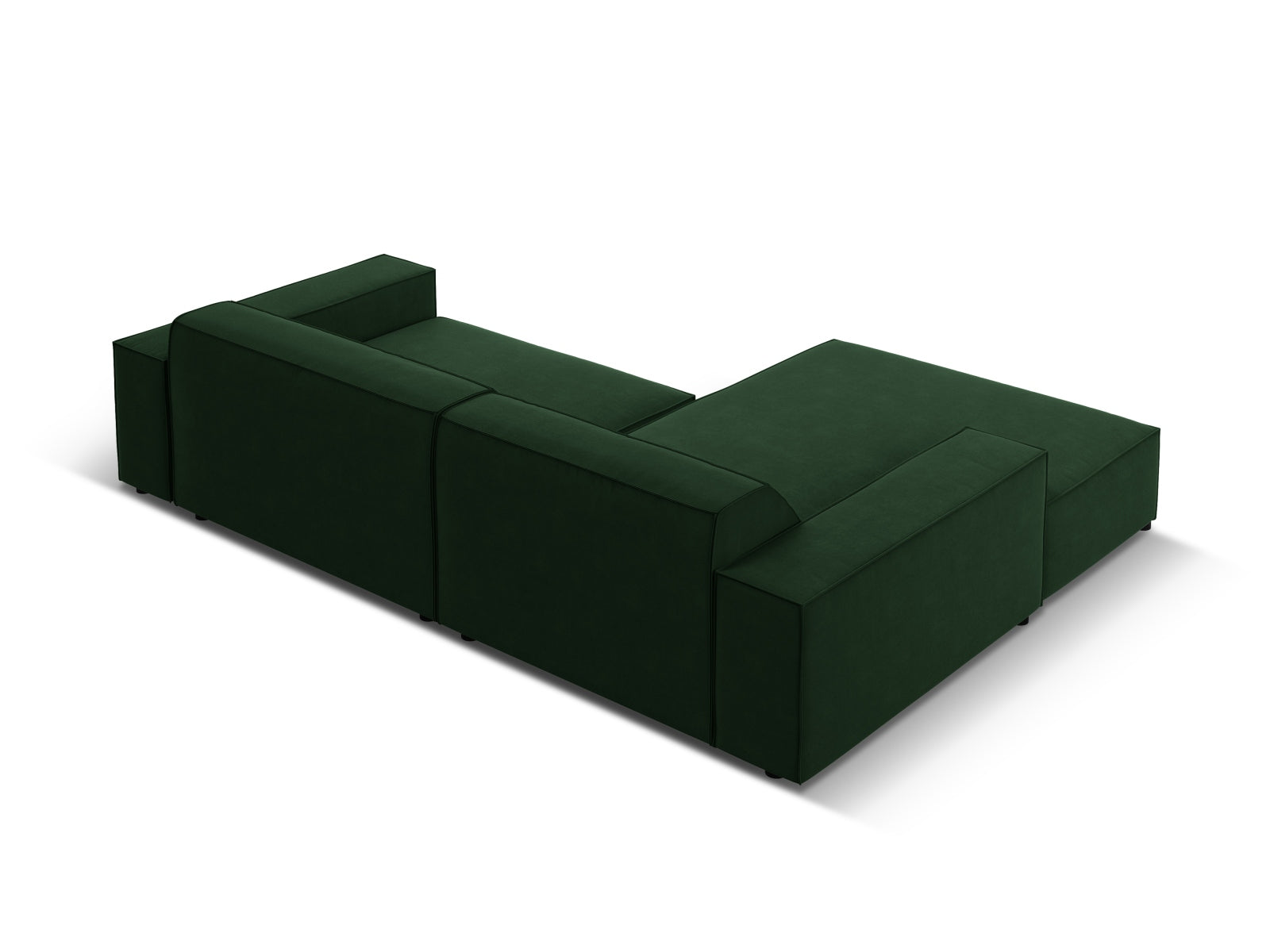 Jodie Velour modulares Ecksofa links 3 Sitzer in Bottle Green-Bluvel präsentiert im Onlineshop von KAQTU Design AG. L-Sofa links ist von Micadoni